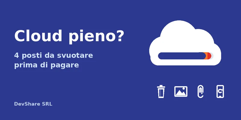 Copertina dell'articolo «Spazio cloud pieno? Come liberare iCloud e Google Drive»
