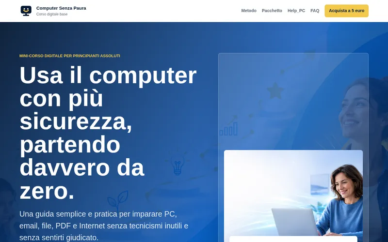 Pagina iniziale del corso Computer Senza Paura
